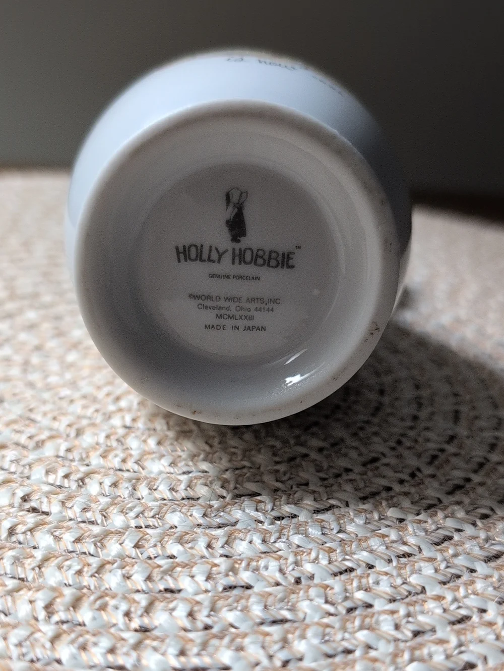 Vintage 1973 Holly Hobbie Porcelain Vase - 